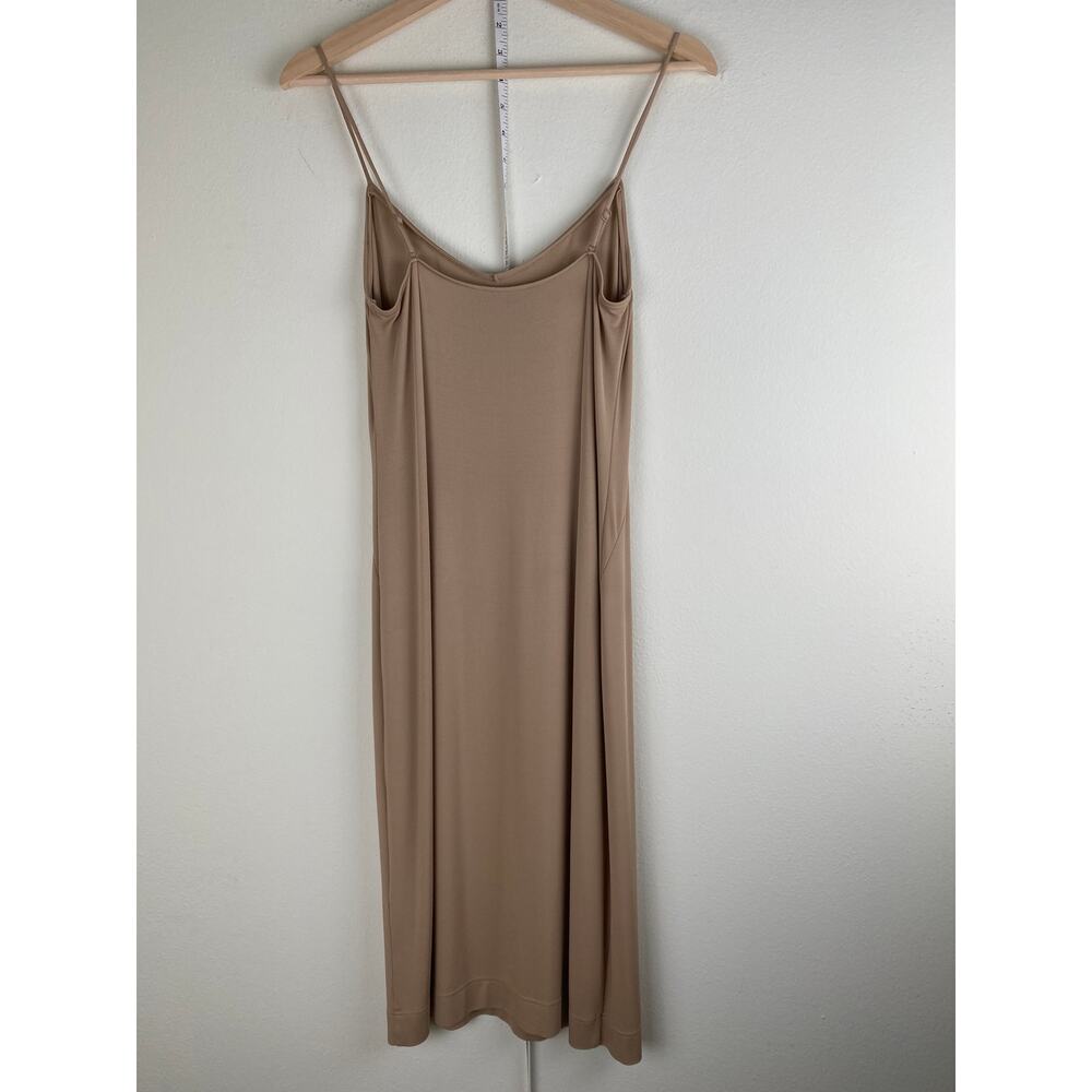 Akris Stretch Knit Midi Slip Dress Beige Size 8 - Picture 6 of 13